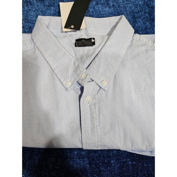 NWT DC Shoes Light Blue Short Sleeve Oxford Shirt XL - Picture 8 of 10